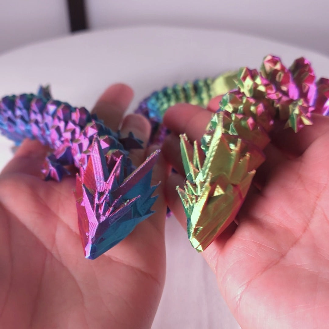 Crystal Night Dragon (Tri-tone 3D print)